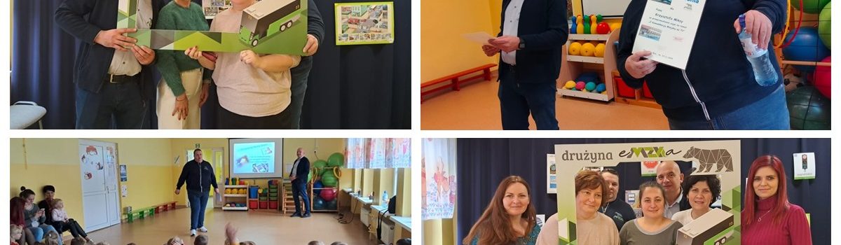 Drużyna eMZKa na przystanku edukacyjnym w Przedszkolu nr 11